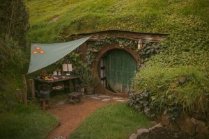 wooden cottage in countryside